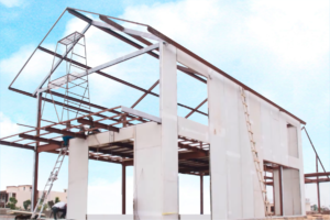 Prefabricated house in India: Panel Installation process