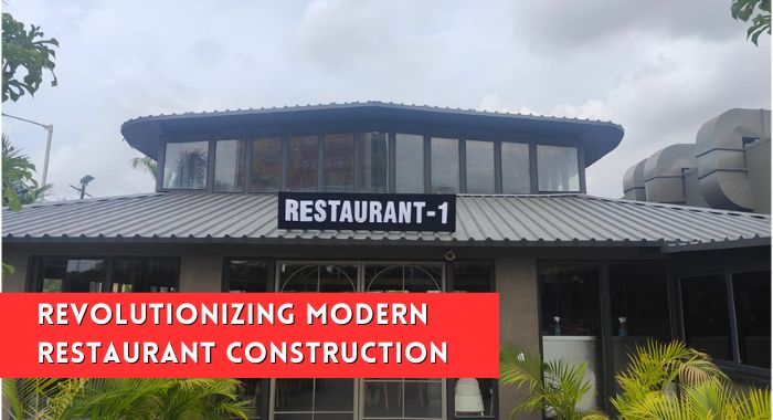 Modern Restaurant design with roof made using Pronto Puf insulated panels in Jaipur, Rajasthan
