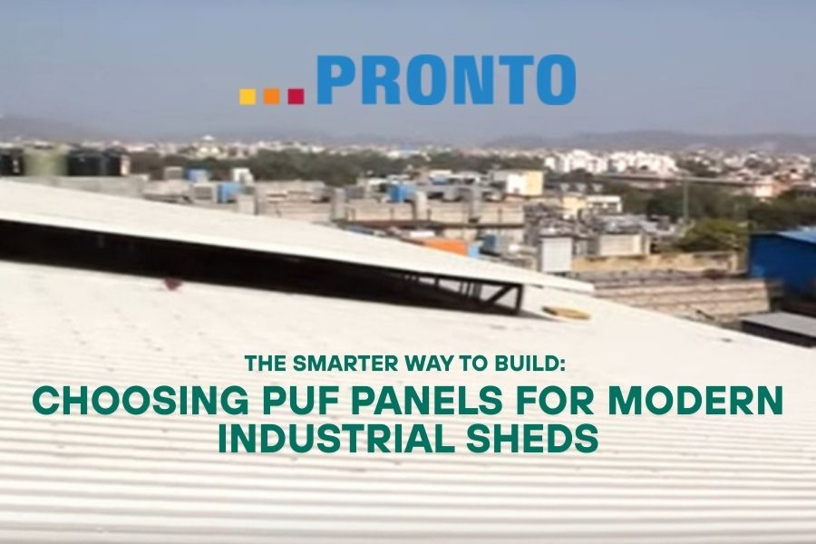 industrial shed made with insulated sandwich roof panels